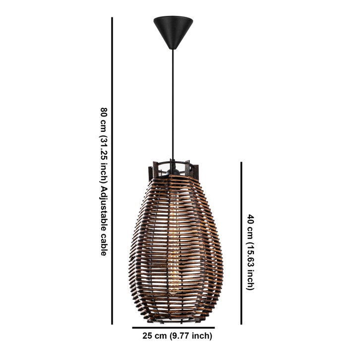 Opviq Torch - Antiquation Lámpara de Araña de Madera
